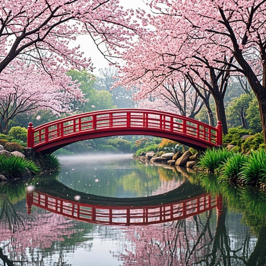 Cherry blossom garden