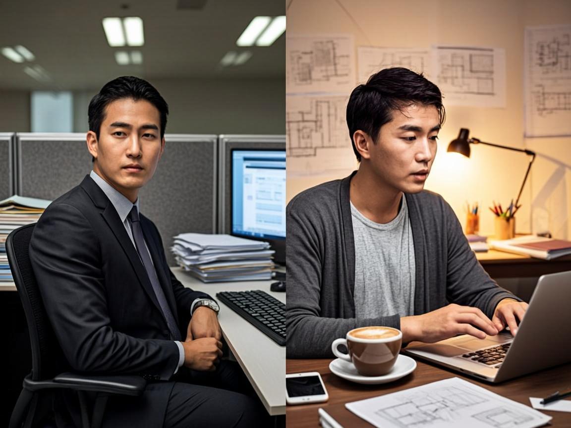 Late night coding session building a side project